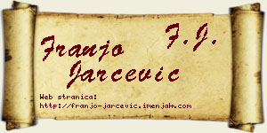 Franjo Jarčević vizit kartica